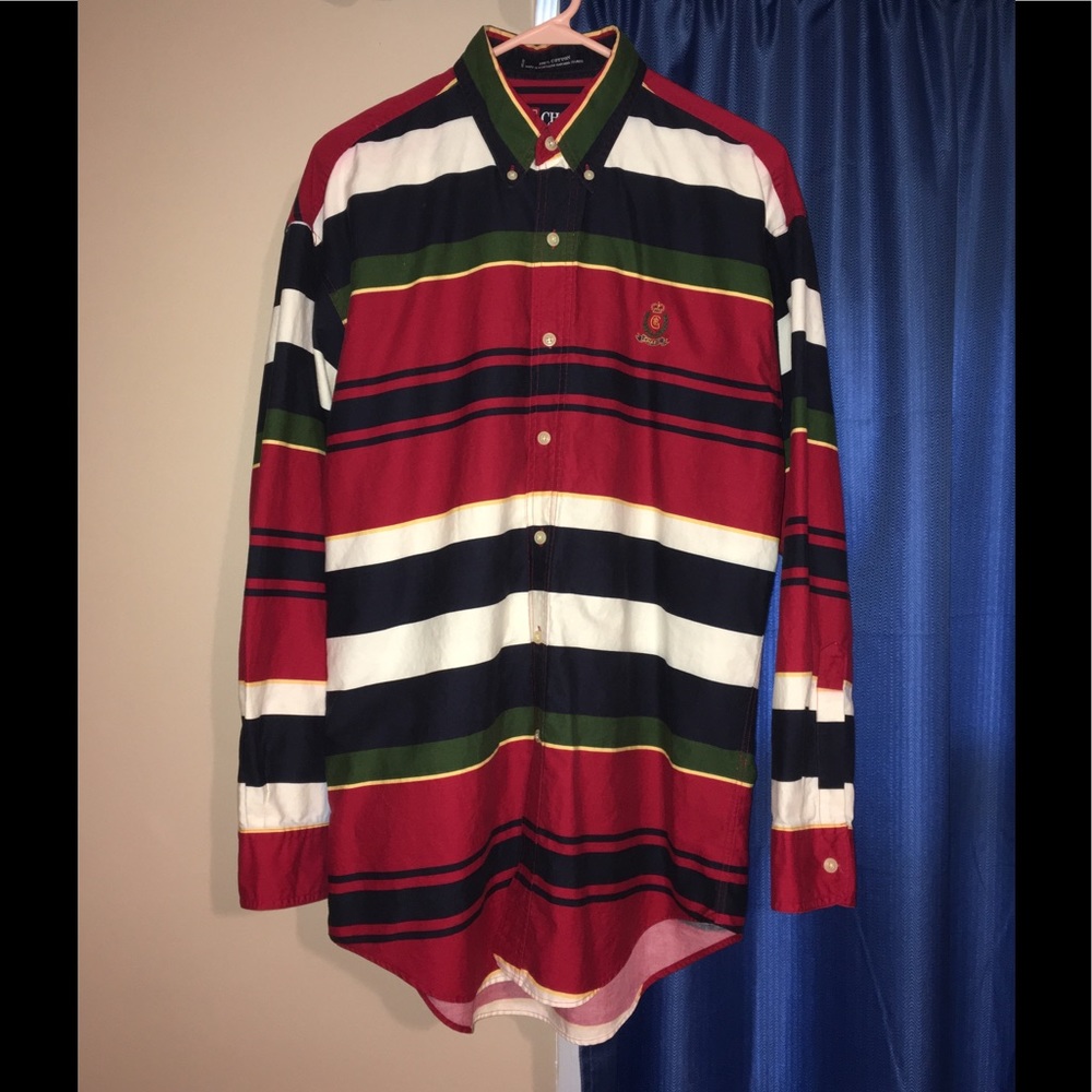 Chaps Ralph Lauren Multi-Colored Striped Button Up